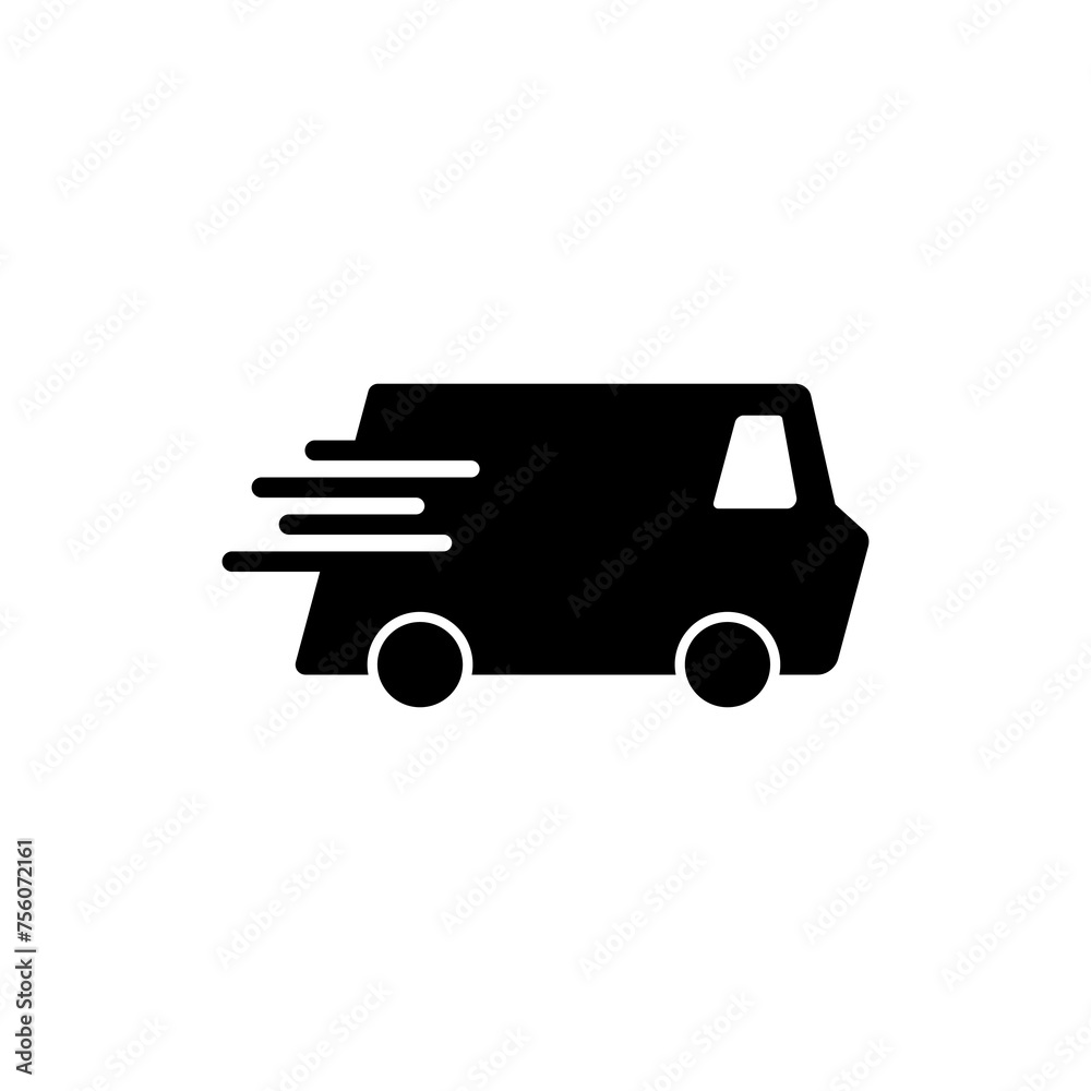 Delivery Icon vector isolated on white background. Fast Delivery Icon. Fast shipping delivery truck. Truck icon delivery
