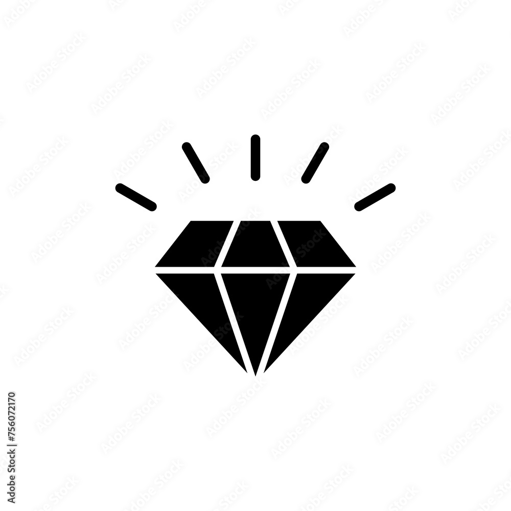 Diamond icon vector isolated on white background. Diamond vector icon. Gemstone symbol Diamond icon vector isolated on white background. Diamond vector icon. Gemstone symbol
