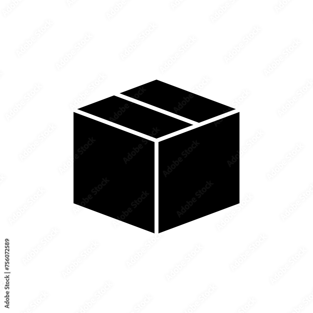 Box icon vector isolated on white background. Cardboard box, packaging open. Box vector icon Box icon vector isolated on white background. Cardboard box, packaging open. Box vector icon