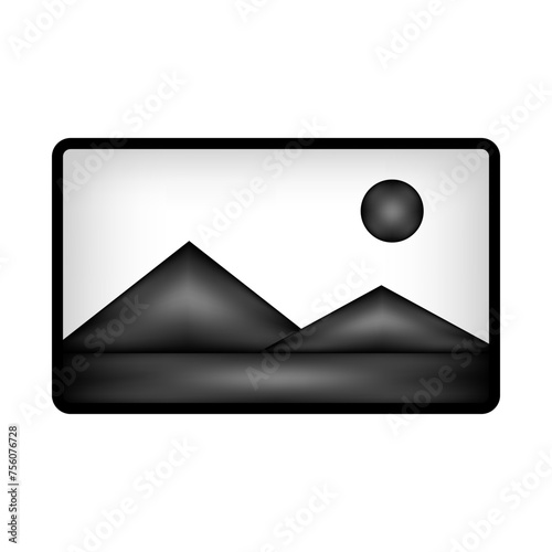 Picture icon on white.