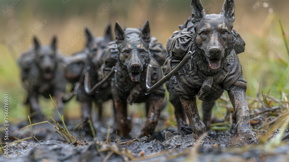 Portrait of Bloodhound Training: Mastering the Scent Trail.