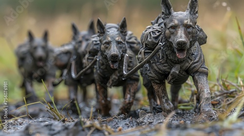Portrait of Bloodhound Training: Mastering the Scent Trail. © pengedarseni