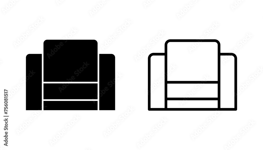 Sofa icon set. sofa icon illustration Sofa icon set. sofa icon illustration