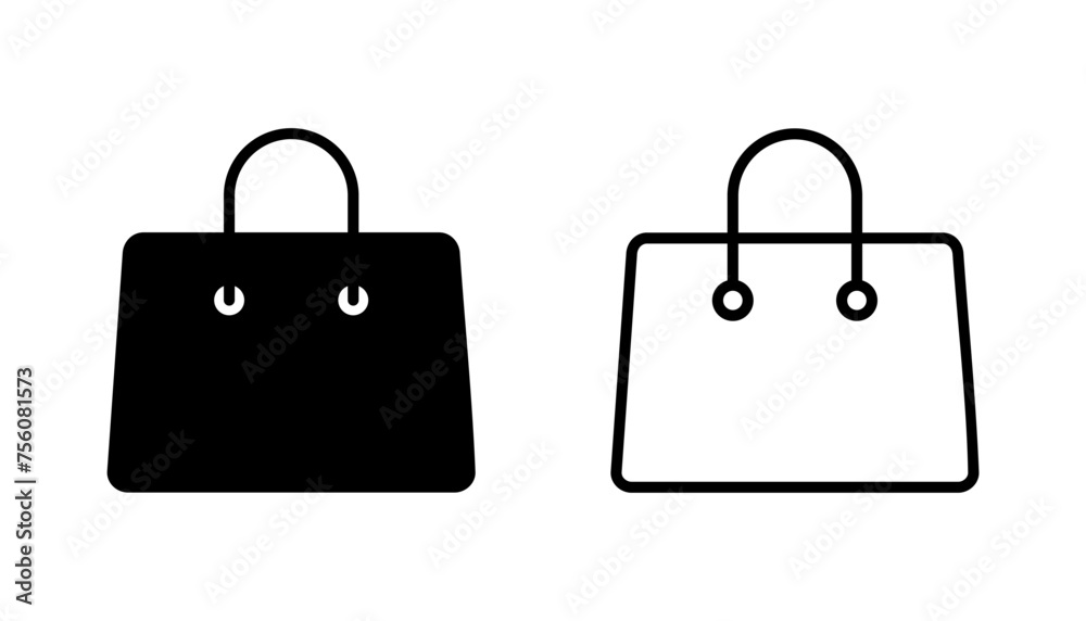 Shopping bag icon set. shopping icon vector Shopping bag icon set. shopping icon vector