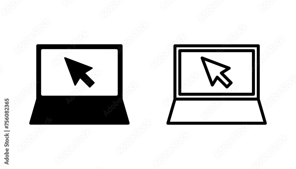 Laptop icon set. computer icon vector Laptop icon set. computer icon vector
