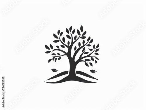 tree logo design for green nature garden company