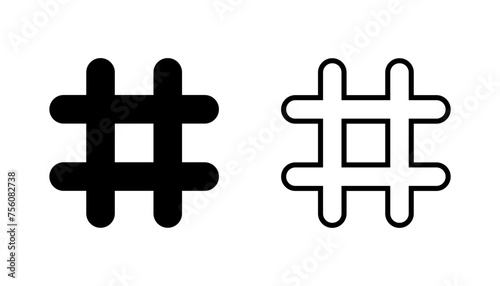 Hashtag icon set. hashtag symbol