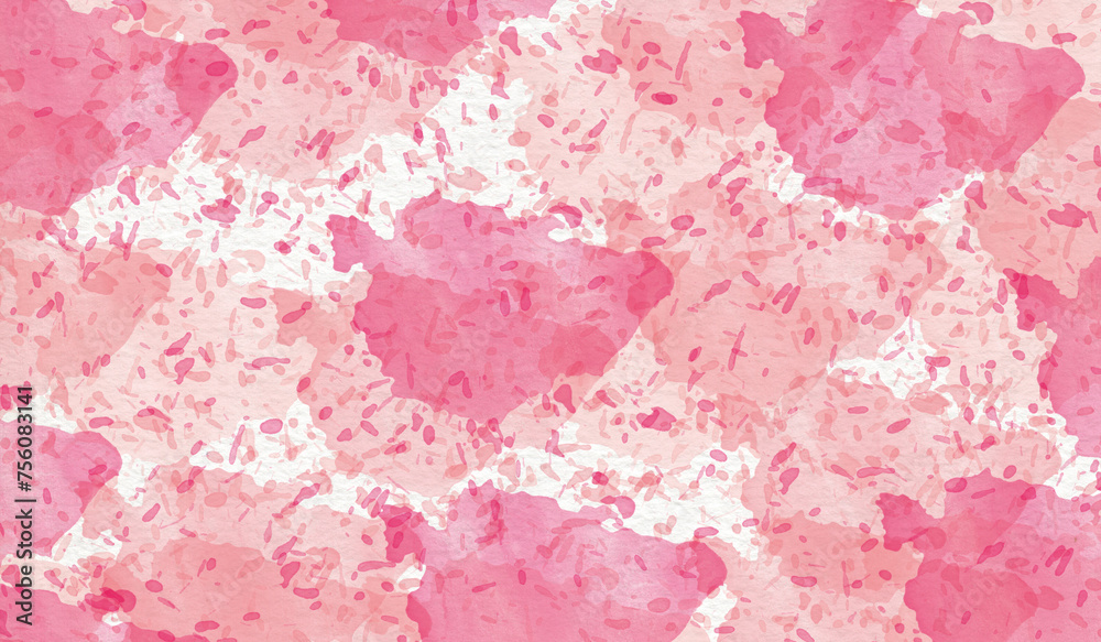 Fototapeta premium textura de acuarela abstracta variopinto, rosa pastel gradiente, iluminada. grunge, húmeda, mezclada, manchas, salpicaduras, creativo, artístico, con espacio, web, redes, 