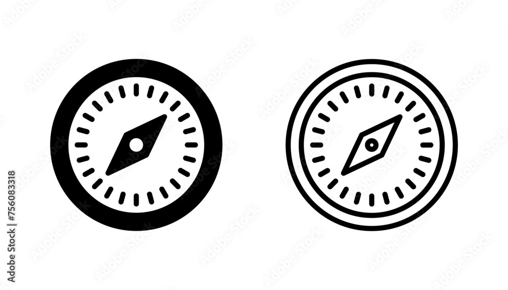 Compass icon set. arrow compass icon vector Compass icon set. arrow compass icon vector