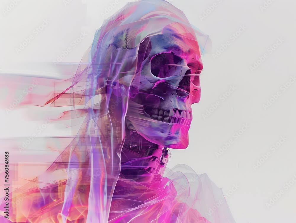 human glitch ghost, neon lights human glitch ghost, neon lights