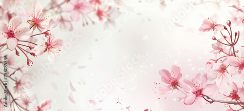 sakura pink blossom season japan pink flower illustration background