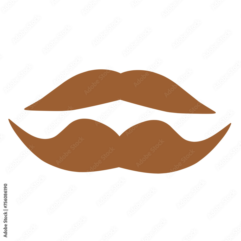 collection of mustache models, brown mustache. collection of mustache models, brown mustache.