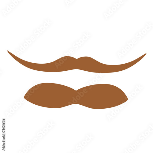 collection of mustache models, brown mustache.