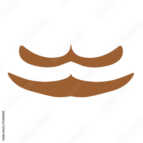 collection of mustache models, brown mustache.