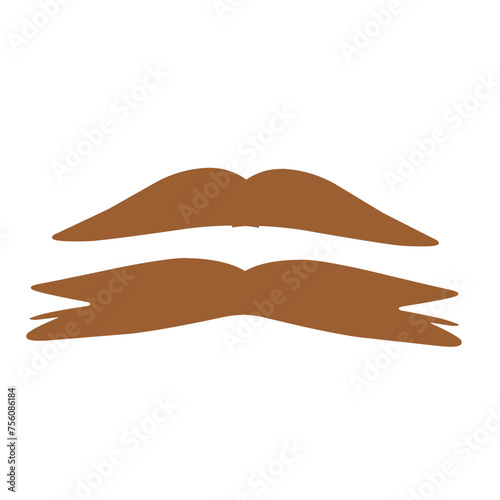 collection of mustache models, brown mustache.