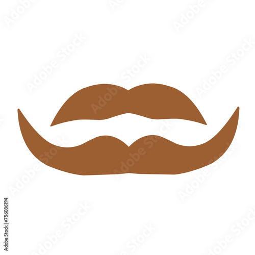 collection of mustache models, brown mustache.