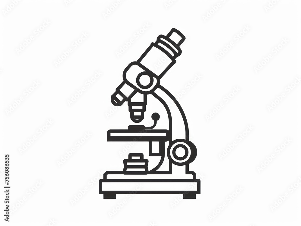 kids microscope, icon white background kids microscope, icon white background