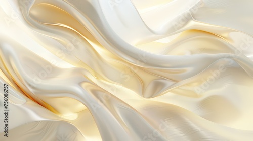 light cream scene, curve effect, ivory white and light matt gold