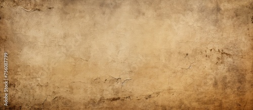 A detailed close up of a rectangular piece of old brown paper with shades resembling soil. The pattern resembles wood flooring, creating an artistic landscape in beige tints