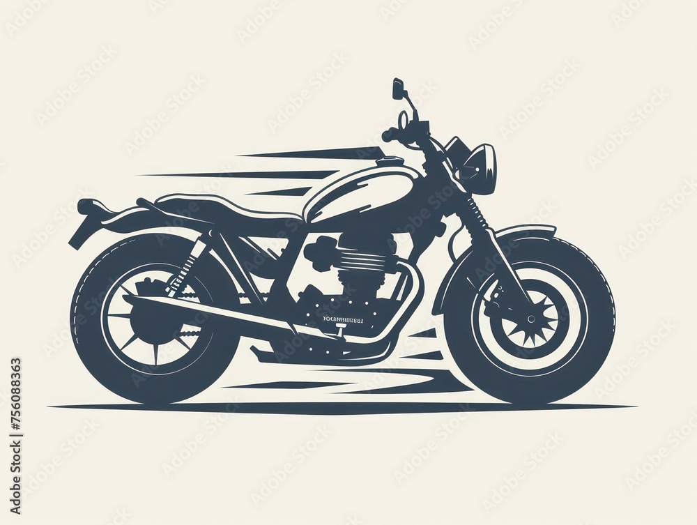 motorcycle logo design, minimalist, white background