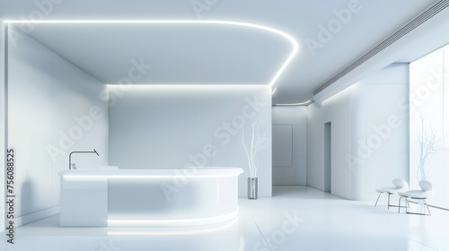 smart lighting system at office, well decorate, luxury photo