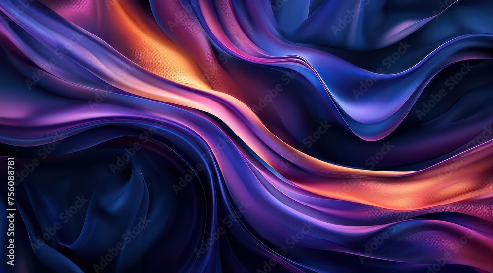 blue curve blue background, in the style of dark violet and amber
