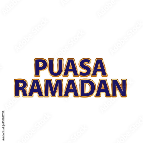 3d text Ramadan illustration design