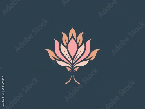 sage leaf logo  pink and navy logo