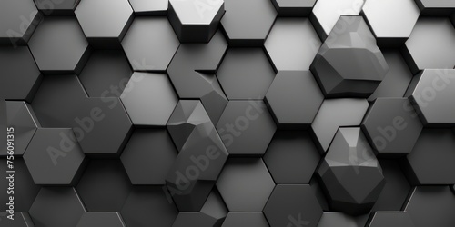 background is octagons of different shades of gray photo