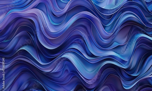 blue wavy abstract watercolor pattern background