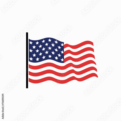 Flag in cartoon, doodle style. Image for t-shirt, web, mobile apps and ui. Isolated 2d vector illustration in logo, icon, sketch style, Eps 10. AI Generative © Alexey