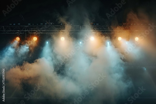 Concert stage beams and smoke © InfiniteStudio