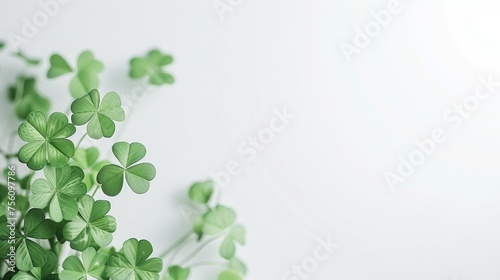 St. Patrick's Day Invitation. Playful Design with Four-Leaf Clovers