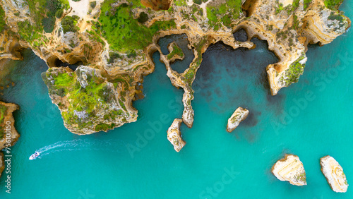 Algarve coast Lagos portugal aerial landscape