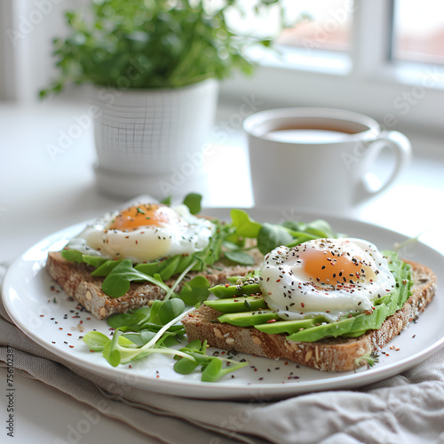 eggs on avocado toast
