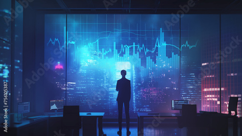 business person - Facing Financial Decline: A Businessman's Worry