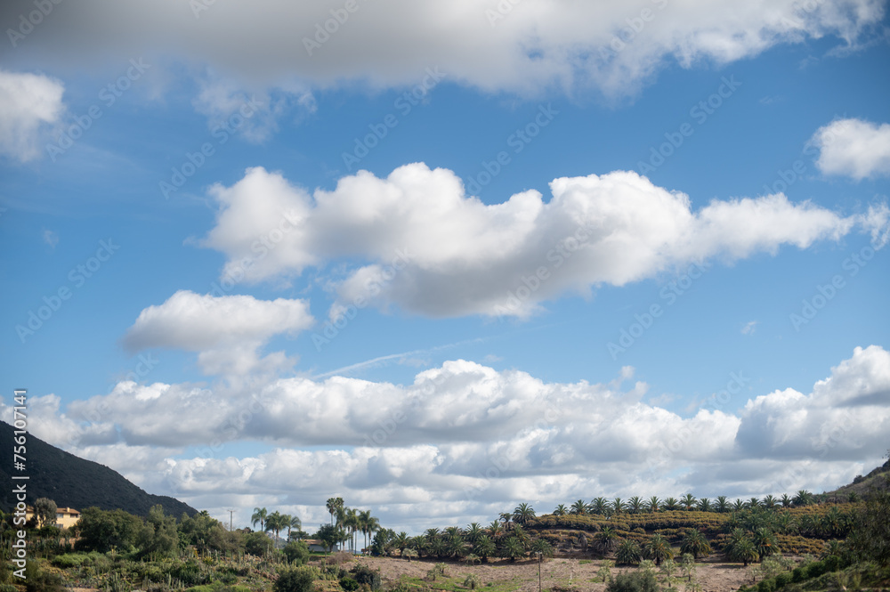 Southern California landscape with the clouds