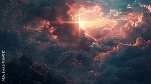 The cross comes from the sky
