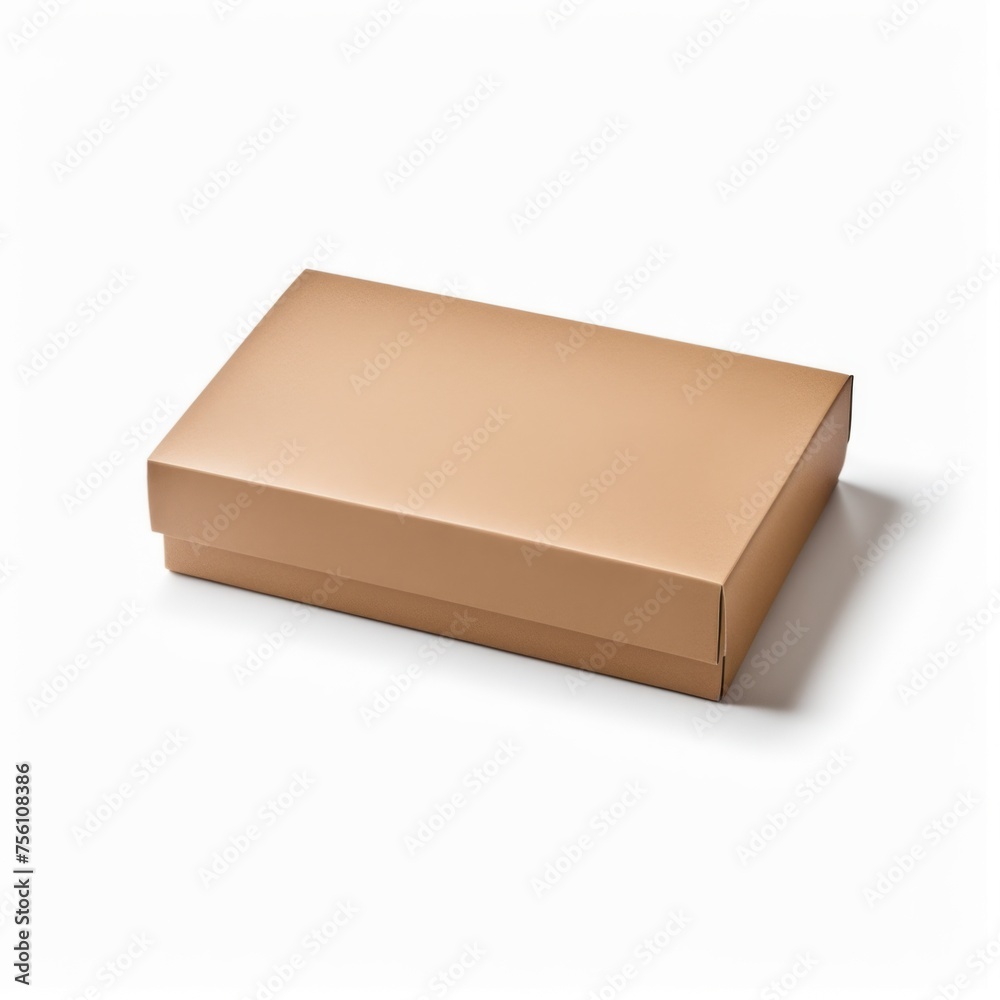 Front view of blank brown cardboard box, top view of blank brown cardboard box Front view of blank brown cardboard box, top view of blank brown cardboard box