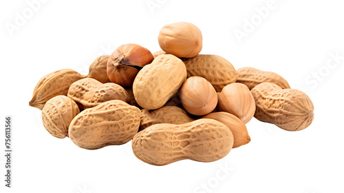 Peanut nuts,Close-up of food on transparent background