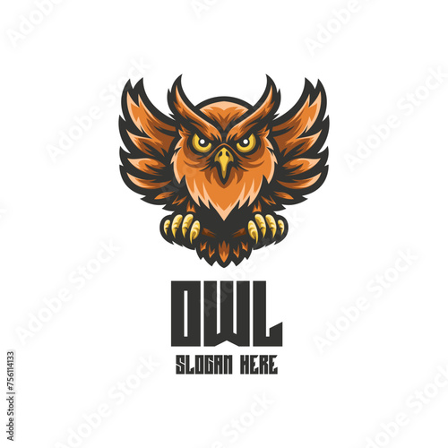 Illustration Owl Mascot Logo Illustration