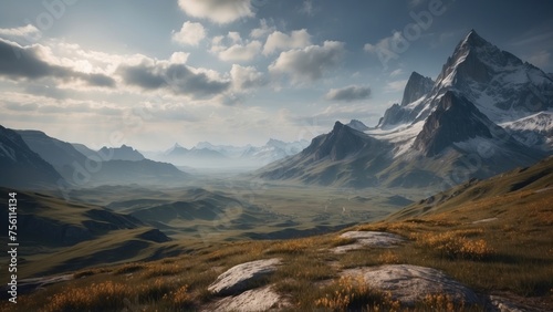 Breathtaking open world landscape that captivates with its stunning views and natural beauty