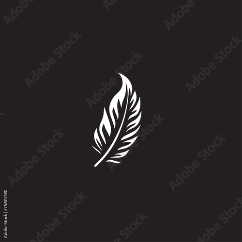 Feather in cartoon, doodle style . Image for t-shirt, web, mobile apps and ui. Isolated 2d vector illustration in logo, icon, sketch style, Eps 10, black and white. AI Generative © Alexey