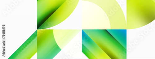 Minimalist marvel - squares and circles unite in harmonious geometry. Muted tones weave serene backdrop where structured tiles form dance of timeless elegance, epitomizing modern simplicity