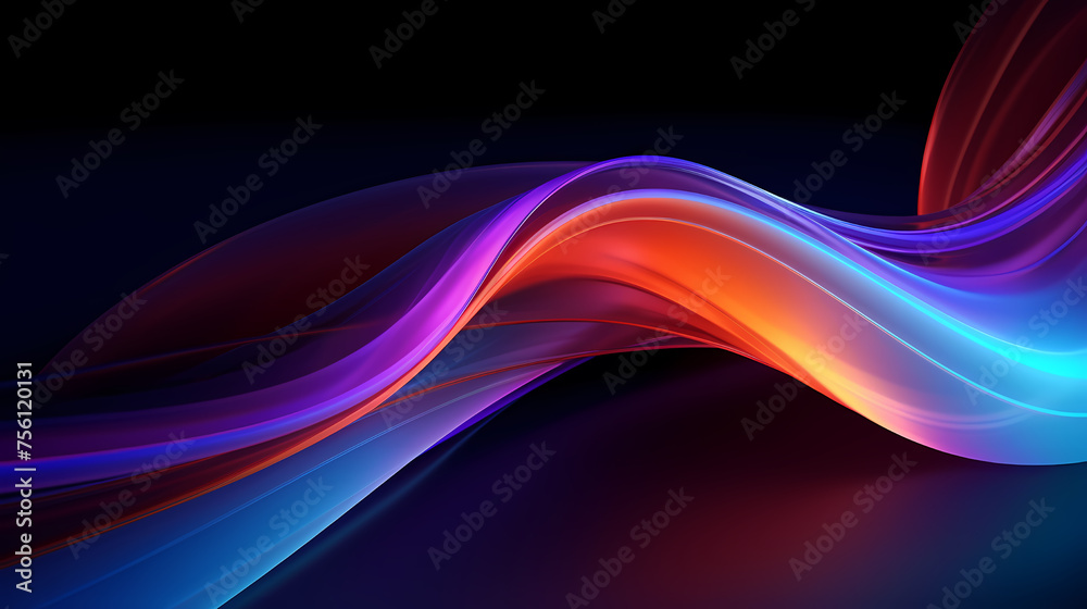 Obraz premium light, wave, design, wallpaper, purple, blue, line