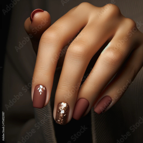 Beauty care for women, manicure and pedicure with female hand , close up of hands with nails painted