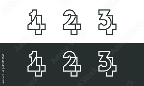 Vector line style numbers 14 24 and 34