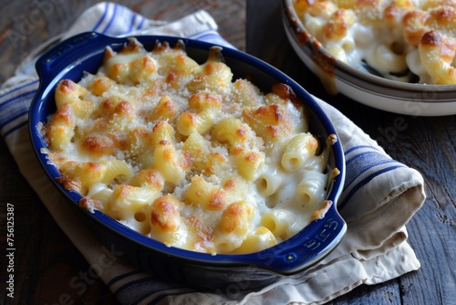 Wallpaper Mural Baked Macaroni and Cheese in Casserole Dish Torontodigital.ca