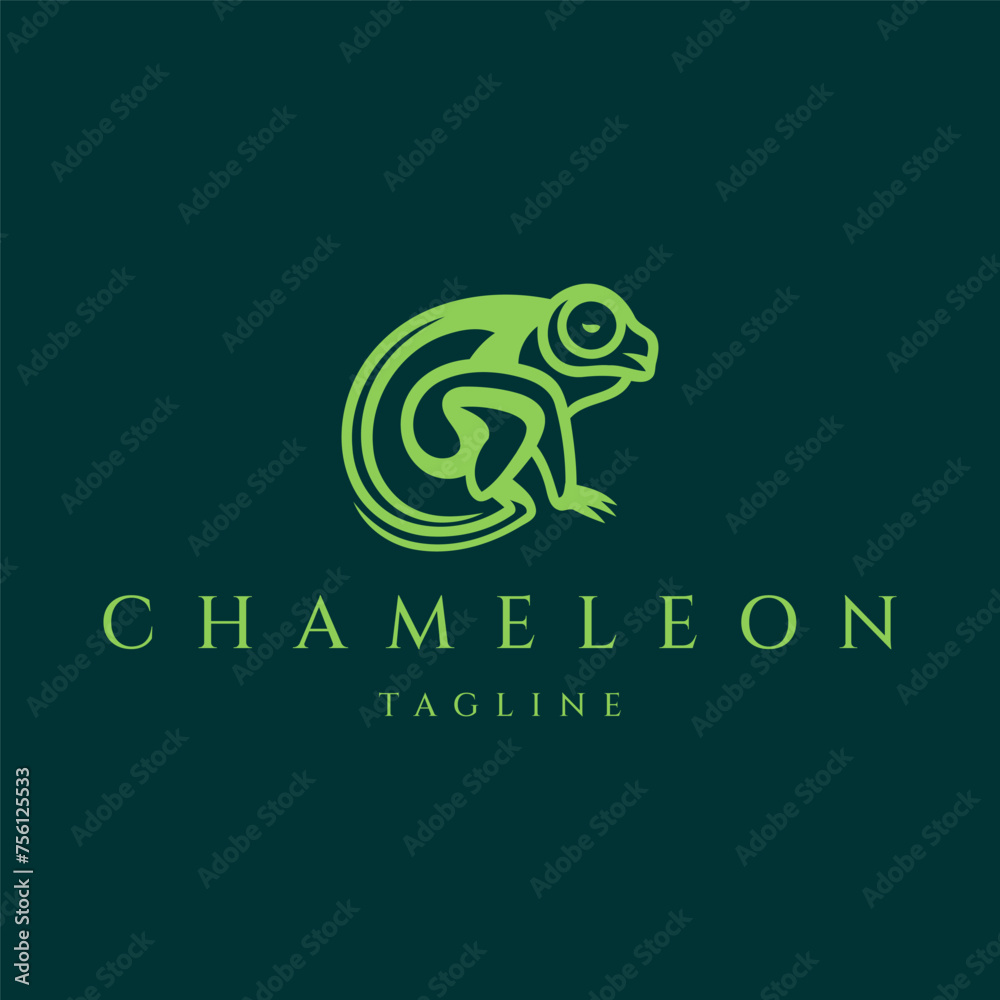 Chameleon logo design icon vector template Chameleon logo design icon vector template