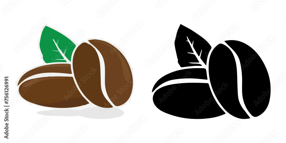 Coffee bean Vector. Coffee Bean icon vector design illustration.